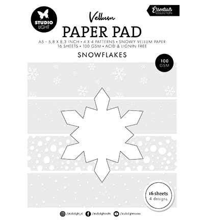 SL Vellum Paper Pad Snowflakes Essentials nr. 329