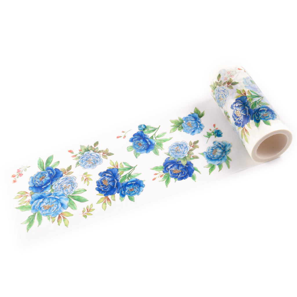 Pinkfresh Studio Stencils -   Peony Perfection: Blue washi