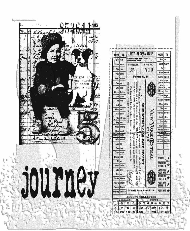 Stampers Anonymous - Traveling Friends Tim Holtz Cling Stamps