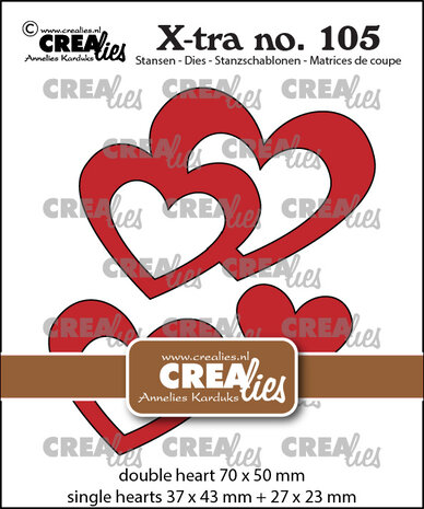 Crealies - X-tra Dies No. 105 Hearts