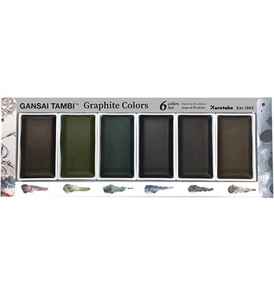 ZIG Gansai Tambi Sets - Graphite Colors, 6 Colors set ZIG Gansai Tambi Sets - Graphite Colors, 6 Colors set