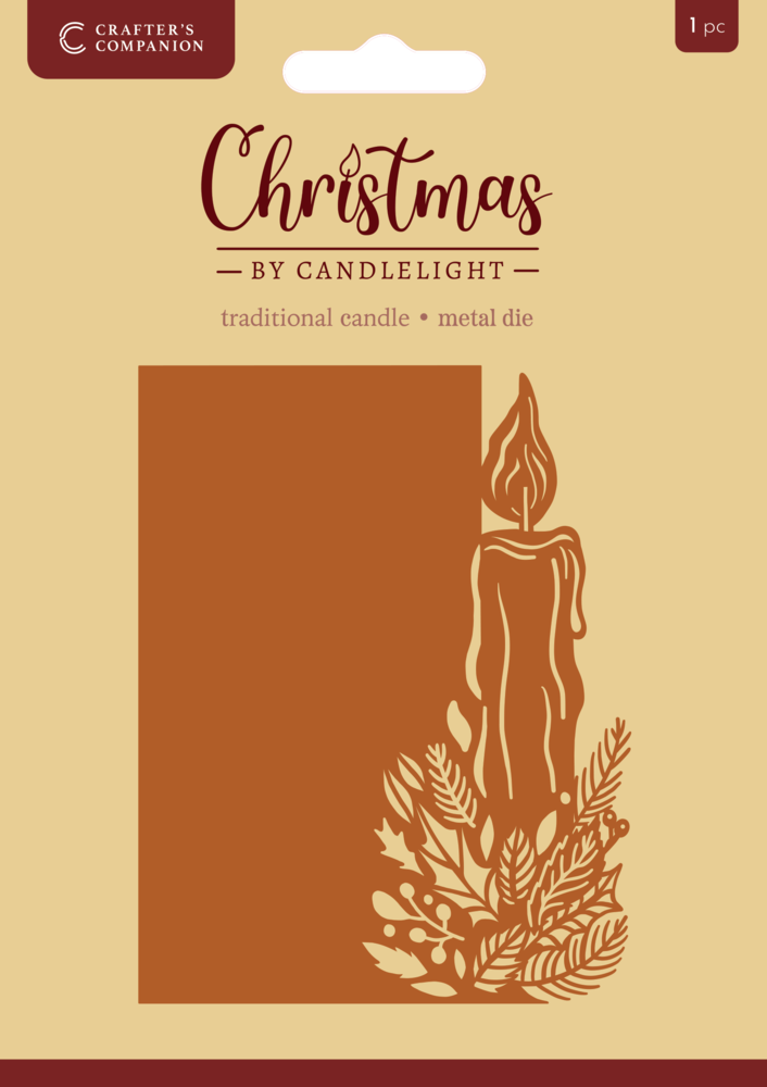Christmas by Candlelight Metal Die Traditional Candle Christmas by Candlelight Metal Die Traditional Candle