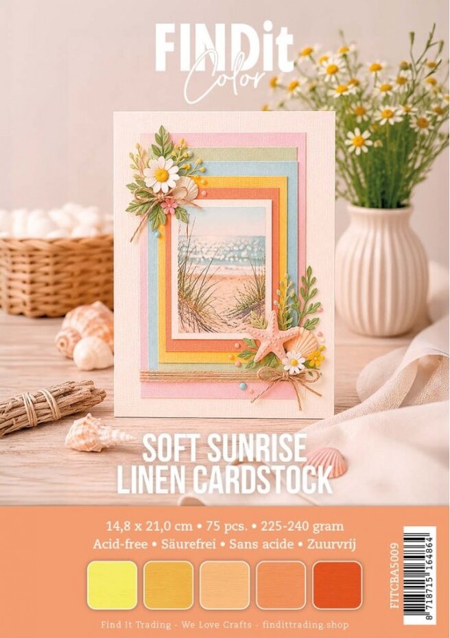 Find It Color Leinenkarton Set A5 – Soft Sunrise