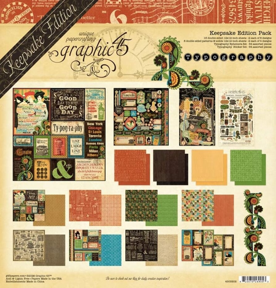 Graphic 45 - Typography Keepsake Edition