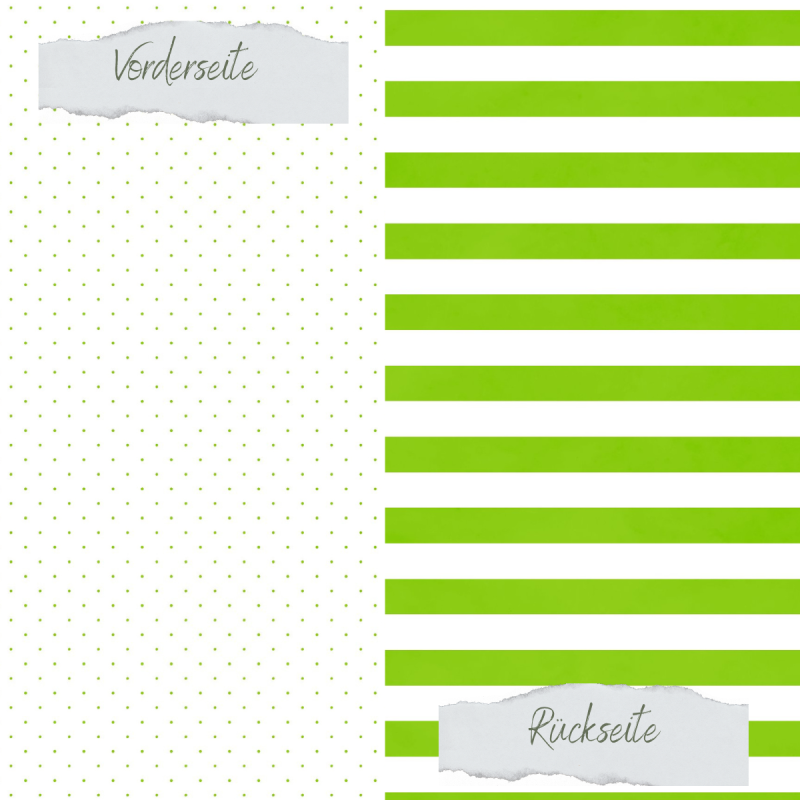 Creative Depot - Designpapier - Basic - Apfelgrün - Gepunktet + Breite Streifen - Doppelseitig bedruckt  Creative Depot - Designpapier - Basic - Apfelgrün - Gepunktet + Breite Streifen - Doppelseitig bedruckt
