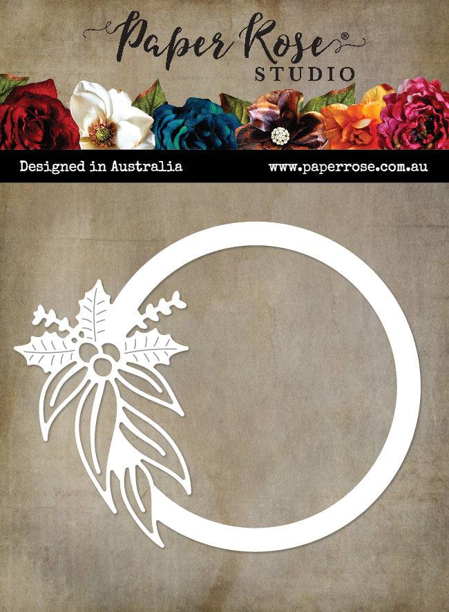 Paper Rose - Aussie Christmas - Gum Leaves & Holly Circle Metal Cutting Die Paper Rose - Aussie Christmas - Gum Leaves & Holly Circle Metal Cutting Die