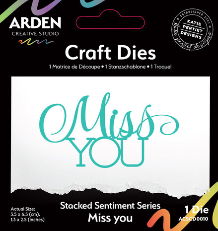 Arden Creative Studio - Sentiment Series Craft Dies Stacked Miss You