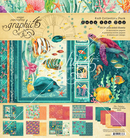 Graphic 45 Seas the Day 8x8 Inch Collection Pack
