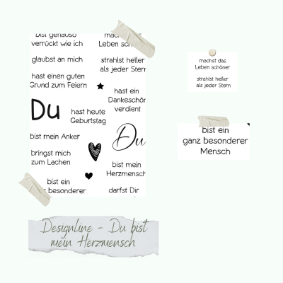 Creative Depot -   Stempelset - Designline - Du bist mein Herzmensch 