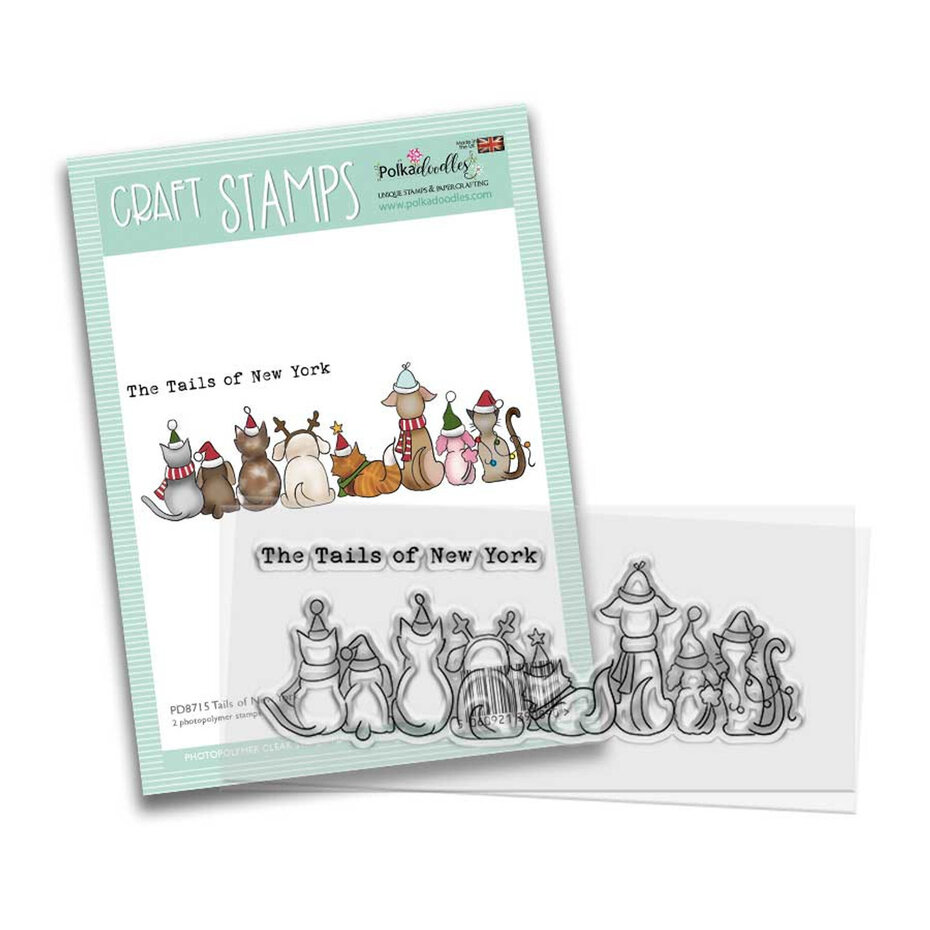 Polkadoodles - Tails of New York Christmas Large Craft Stamps (2pcs)