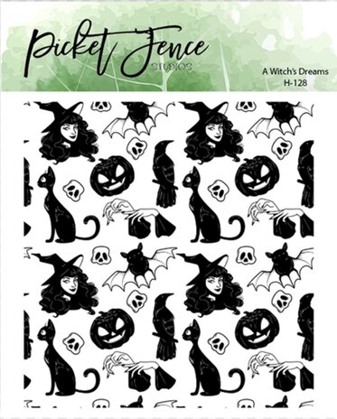 Picket Fence Studios - A Witch's Dreams 4x4 Inch Clear Stamps