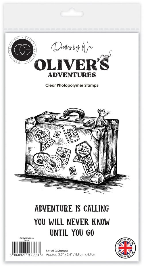 Craft Consortium - Oliver's Adventures A6 Photopolymer Stamp Set Travel