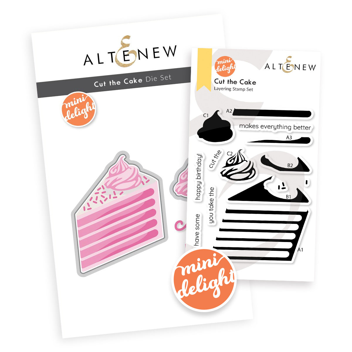 Altenew -  Mini Delight: Cut the Cake Stamp & Die Set 