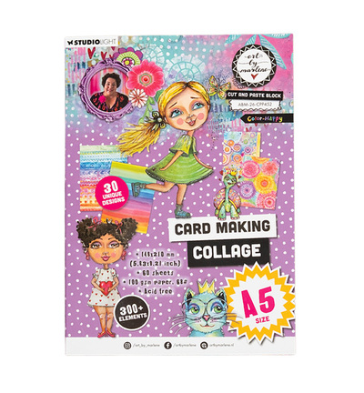 Studio Light - ABM Collage-Papierblock – Color Happy Art by Marlene Nr. 452