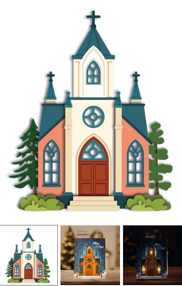 Honey Bee - Lovely Layers: Cathedral - Honey Cuts - Stand-Alone Dies