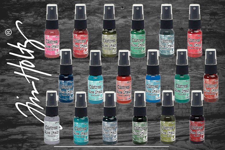 Ranger Tim Holtz - Ranger Tim Holtz - Distress Mica Stain Spray - Set 18 Farben Ranger Tim Holtz - Ranger Tim Holtz - Distress Mica Stain Spray - Set 18 Farben
