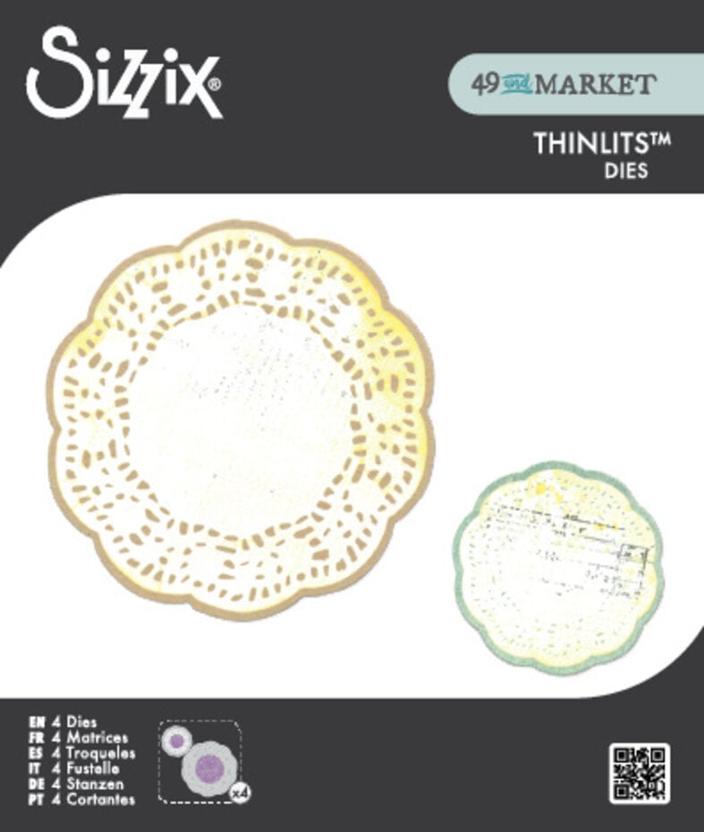 Sizzix - Thinlits Die by 49 & Market Doily Duo (4pcs)