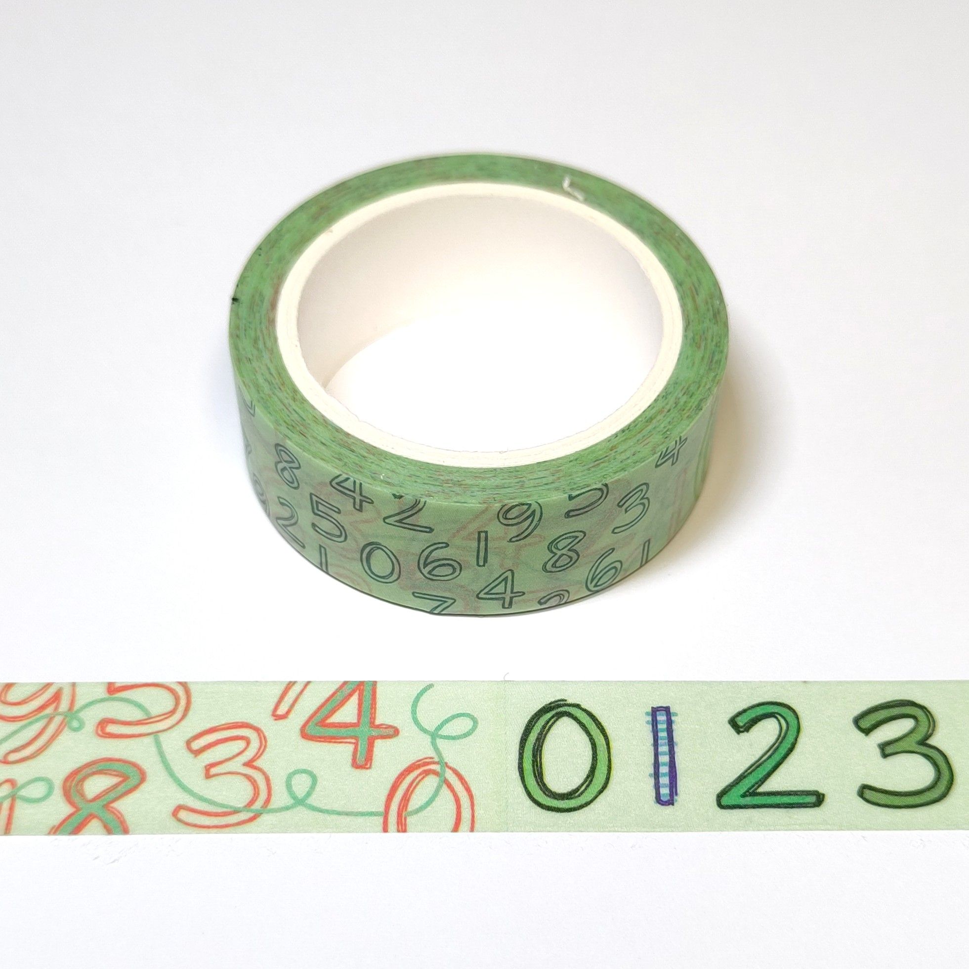 Gummiapan Washitape- Numbers 