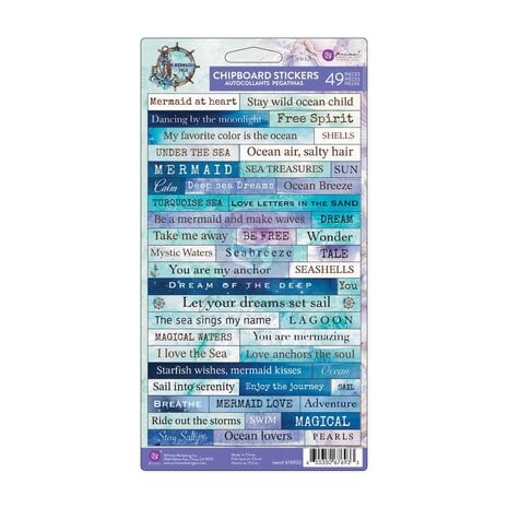 Prima Marketing - A Mermaid's Tale Chipboard Stickers (49pcs)