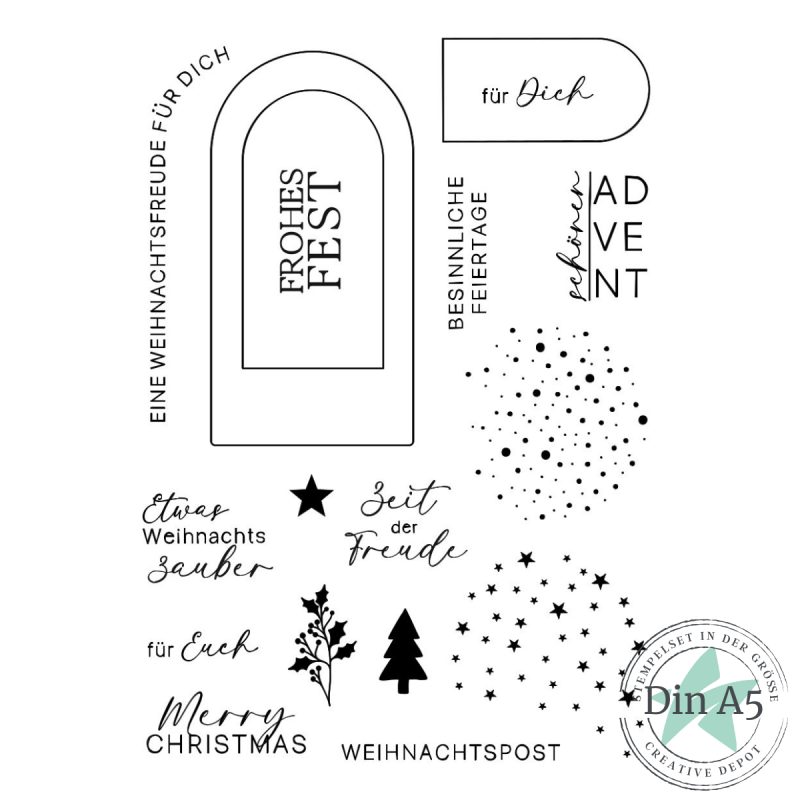 Creative Depot -  Stempelset - Weihnachtsanhänger - Weihnachtspost