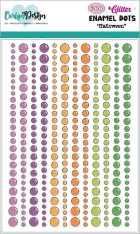 CarlijnDesign - Glitter Enamel Dots Halloween