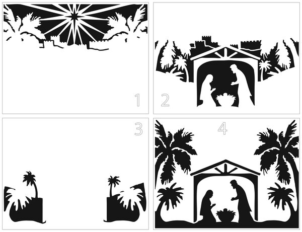 Crafter's Workshop - Layered Nativity Scene Stencil