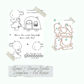  Bundle - Designline - Auf Reisen - Stempelset & Stanzen 