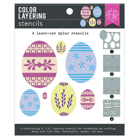 Hero Arts - Color Layering Decorative Eggs Stencils Hero Arts - Color Layering Decorative Eggs Stencils