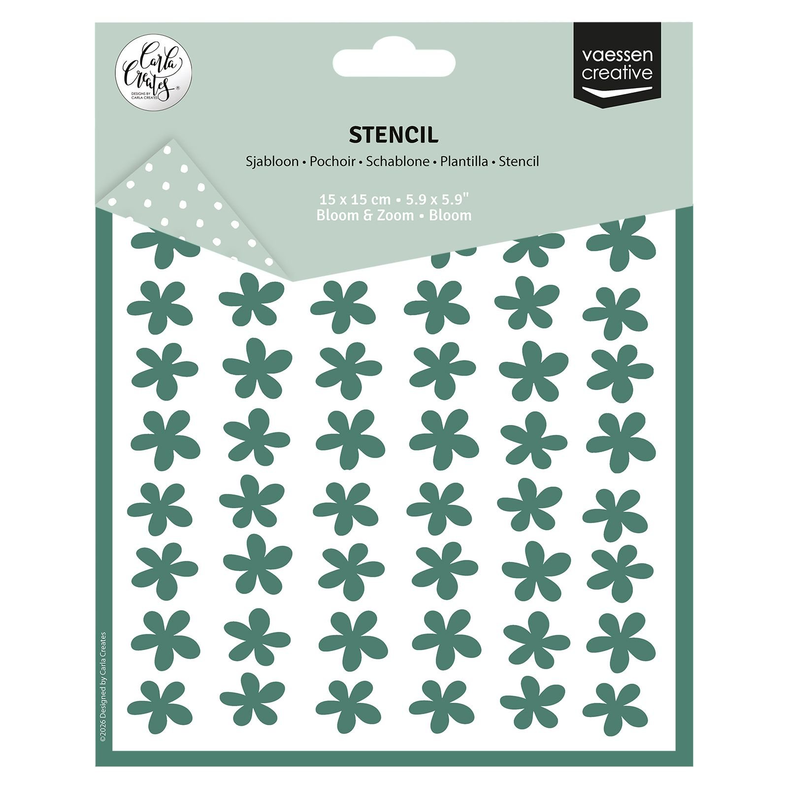 Vaessen Creative • Stencil by Carla Creates Bloom 5.9x5.9"