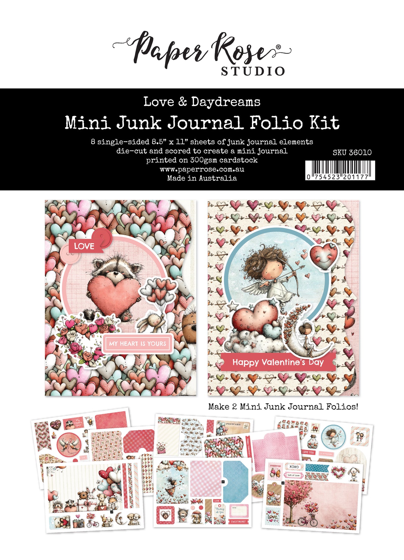 Paper Rose - Love & Daydreams 8.5x11" Mini Junk Journal Folio Kit