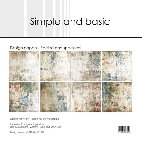 Simple and Basic - Peeled and Speckled 12x12 Inch Paper Pack Simple and Basic - Peeled and Speckled 12x12 Inch Paper Pack
