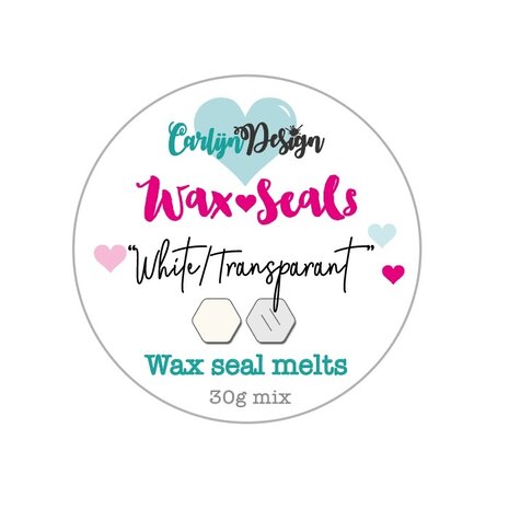 CarlijnDesign - Wax Seal Melts "White/Transparant" 30g