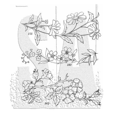 Stampers Anonymous - Tim Holtz - Embroidery Tim Holtz Cling Stamps