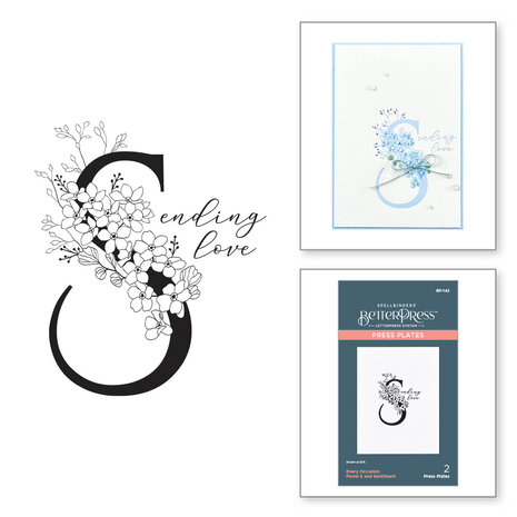 Spellbinders - Every Occasion Floral S and Sentiment Press Plate