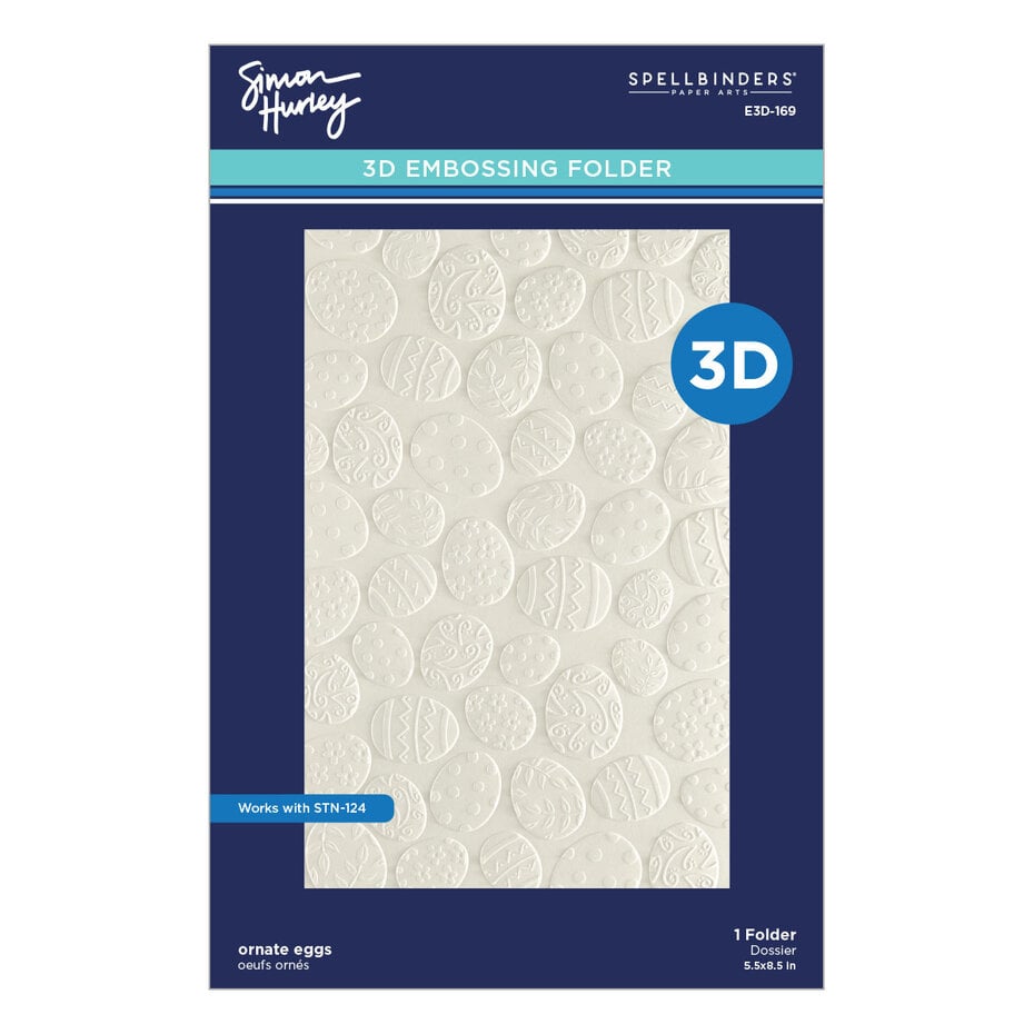 Spellbinders - Happy Spring 3D Embossing Folder Ornate Eggs