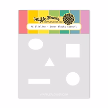 Waffle Flower - Postage Collage Slimline Inner Blocks Stencil