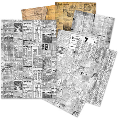 Ciao Bella - Newspapers A5 Tissue Paper Set (24pcs)