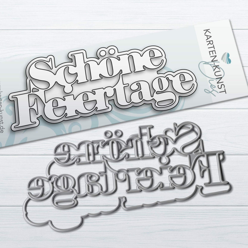 Karten-Kunst Stanzschablone kk-D228 - Das rockt Schöne Feiertage