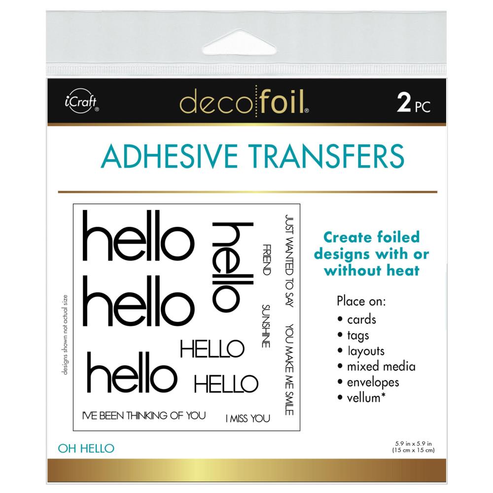 Deco Foil Adhesive Transfer Sheets by Gina K 5.9" x 5.9" - Oh Hello 