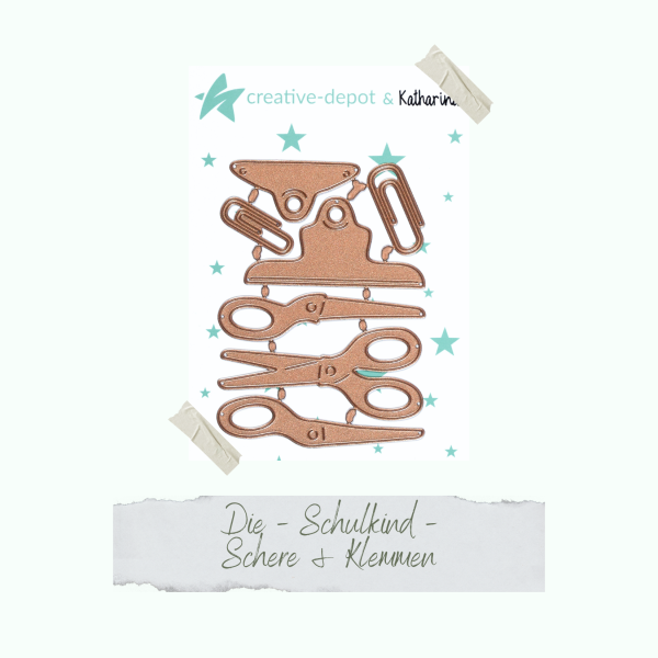 Creative Depot -   Die - Schulkind - Schere & Klemmen 