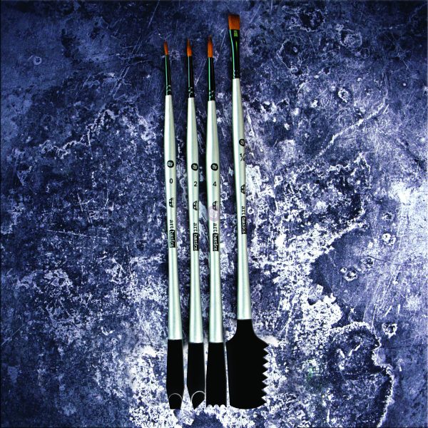 Prima Marketing - Art Basics: Double-Sided Texture Brushes Set 2 – 4 pcs