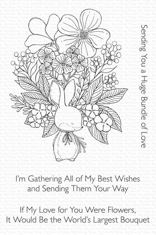 My Favorite - Bunny Bouquet Clear Stamps 