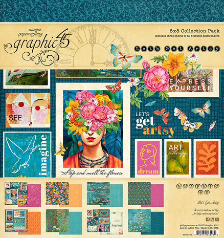 Graphic 45 - Let's Get Artsy 8x8 Inch Collection Pack