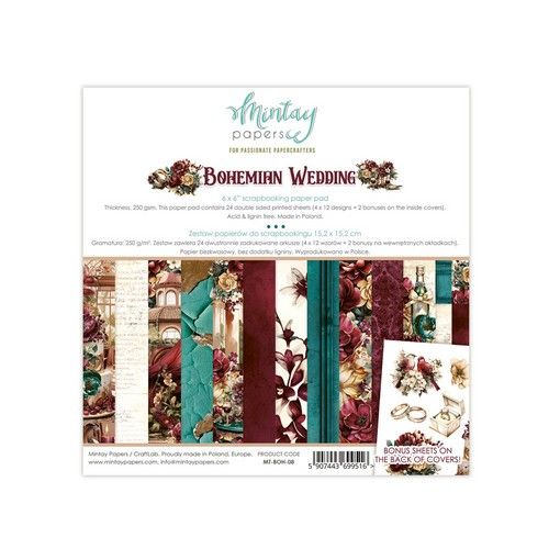 Mintay 6 x 6 Paper Pad - Bohemian Wedding
