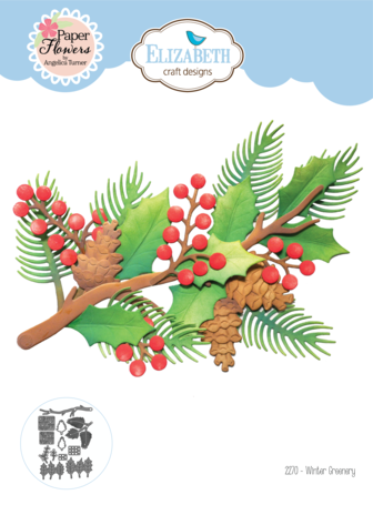 Elizabeth Craft  - Festive Holly Die Winter Greenery 