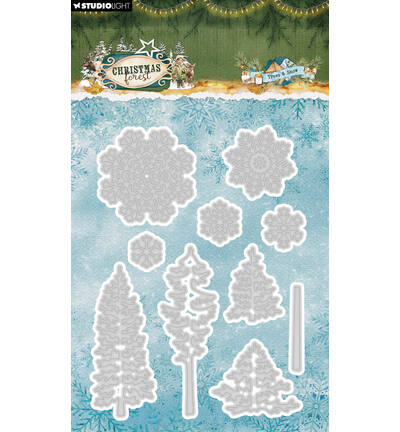 Studio Light - Stanzschablonen – Trees and Snow Christmas Forest Nr. 1113