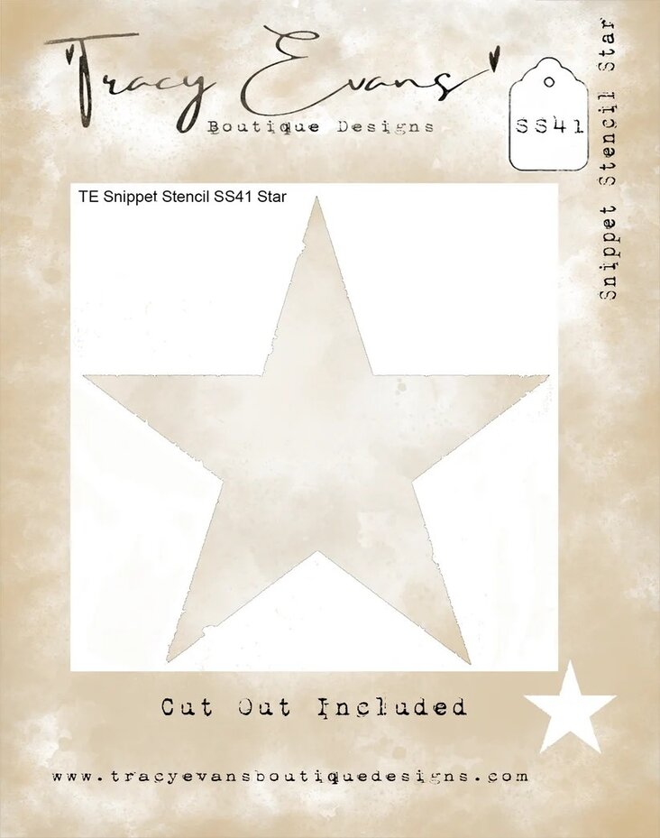 Tracy Evans - Star 4x4 Inch Snippet Stencil