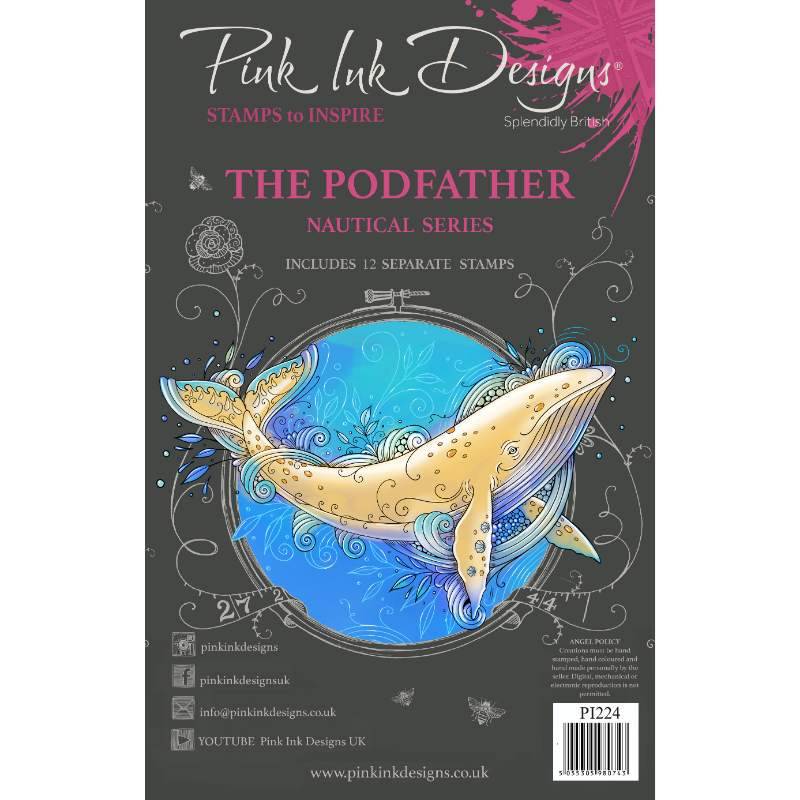 Pink Ink Designs The Podfather 6 in x 8 in Clear Stamp Set Pink Ink Designs The Podfather 6 in x 8 in Clear Stamp Set