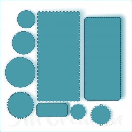 JM Creation - Stanzschablone - DIN lang Kreise + Wellen