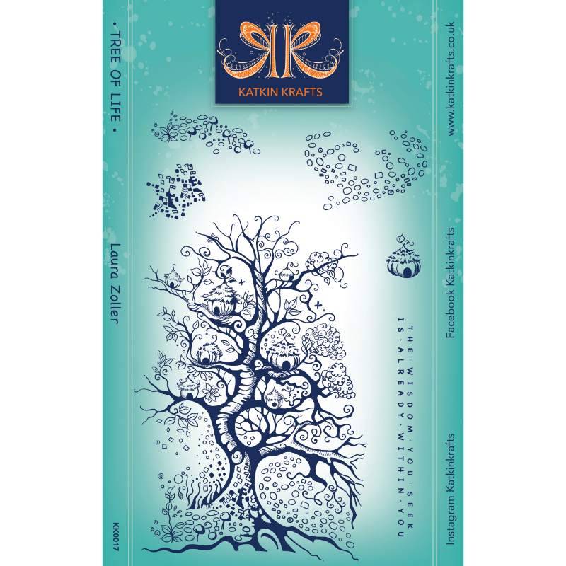 Katkin Krafts Tree Of Life 6 in x 8 in Clear Stamp Set